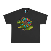 Pigment Black western sunflower Urban Heavy Tee - JahusDesignShop