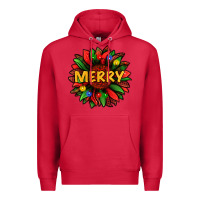 Cardinal merry christmas with light sunflower bbs Premium Hoodie - BundleAndBundleShop