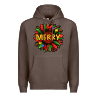 Coffee merry christmas with light sunflower bbs Premium Hoodie - BundleAndBundleShop