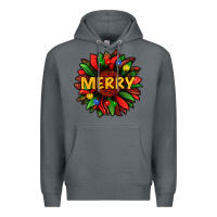 Rock merry christmas with light sunflower bbs Premium Hoodie - BundleAndBundleShop