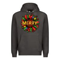 Smoke merry christmas with light sunflower bbs Premium Hoodie - BundleAndBundleShop