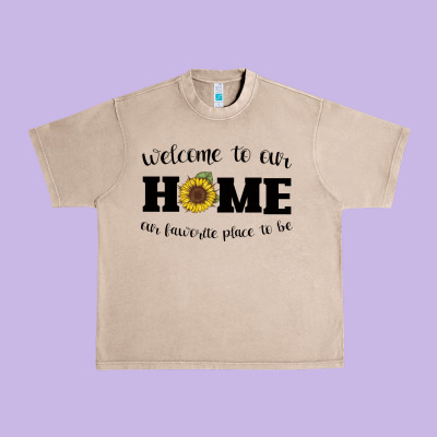 Welcome To Our Home Sunflower Urban Heavy Tee Designed By Bettercallsaul