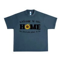 Midnight Navy welcome to our Home Sunflower Urban Heavy Tee - Bettercallsaul