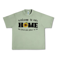 Oil Green welcome to our Home Sunflower Urban Heavy Tee - Bettercallsaul
