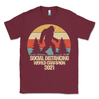 Burgundy Bigfoot Social Distancing World Champion Classic Tee - Bettercallsaul