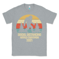 Heather Grey Bigfoot Social Distancing World Champion Classic Tee - Bettercallsaul