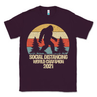 Plum Bigfoot Social Distancing World Champion Classic Tee - Bettercallsaul