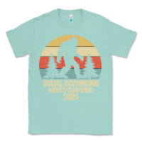 Seafoam Bigfoot Social Distancing World Champion Classic Tee - Bettercallsaul