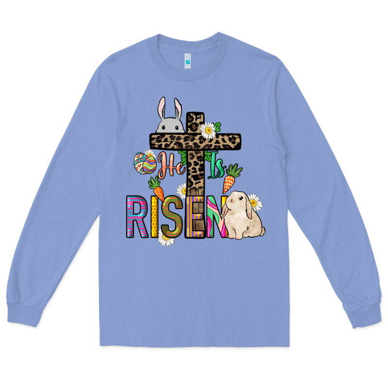 He Is Risen Easter Day Long Sleeve Tee by HowdyJamesFarm | Teevron