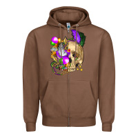 Chestnut mardi gras skull Zipper Hoodie - FaDigitalArtStudio