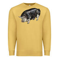 Antique Gold poland china pig Premium Sweatshirt - LillyAllenDesigns