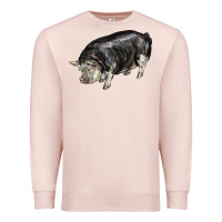 Pale Pink poland china pig Premium Sweatshirt - LillyAllenDesigns
