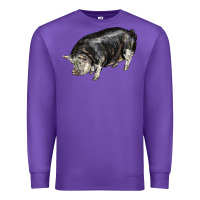 Purple poland china pig Premium Sweatshirt - LillyAllenDesigns