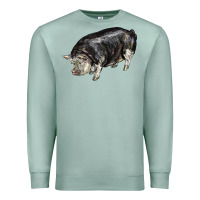 Seafoam poland china pig Premium Sweatshirt - LillyAllenDesigns