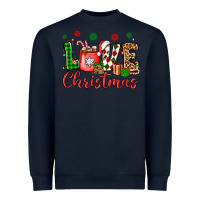 Navy love christmas Heavyweight Sweatshirt - OliviaCreatesArt