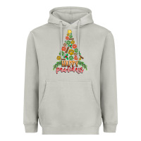 Moon Dust paw print christmas tree Heavyweight Hoodie - CowhideDigitalArt