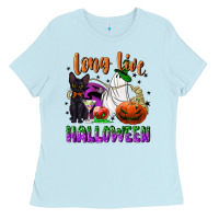 Baby Blue long live halloween Ladies Tee - NancyCooperArtShop