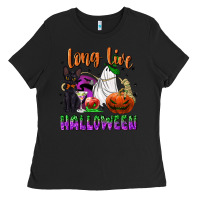 Black long live halloween Ladies Tee - NancyCooperArtShop