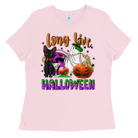 Bubblegum Pink long live halloween Ladies Tee - NancyCooperArtShop
