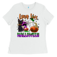 White long live halloween Ladies Tee - NancyCooperArtShop