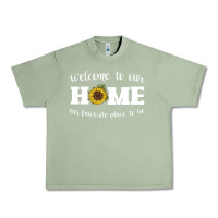Oil Green welcome to our Home Sunflower Urban Heavy Tee - Bettercallsaul