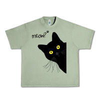 Oil Green black cat day halloween black cat meow Urban Heavy Tee - tuanDangUi