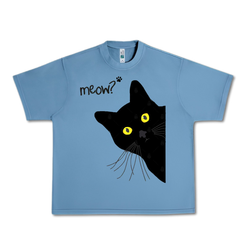 Black Cat Day Halloween Black Cat Meow Urban Heavy Tee by tuanDangUi | Teevron