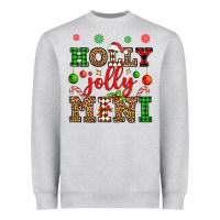 Heather Grey holly jolly mini Heavyweight Sweatshirt - OliviaCreatesArt
