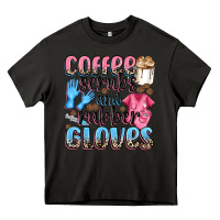 Asphalt coffee scrubs and rubber gloves Heavy Core Tee - NancyCooperArtShop