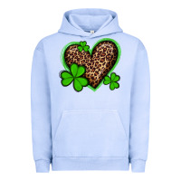 Pigment Grape Ice st patricks day leopard heart with shamrocks Urban Hoodie - Artiststas