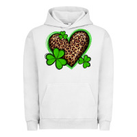 Pigment Lunar Rock st patricks day leopard heart with shamrocks Urban Hoodie - Artiststas