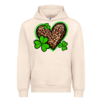 Sandshell st patricks day leopard heart with shamrocks Urban Hoodie - Artiststas