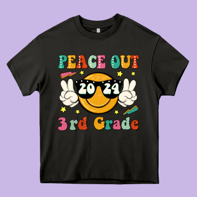 Peace Out 2024 3rd Grade Heavy Core Tee Designed By Jahusdesignshop