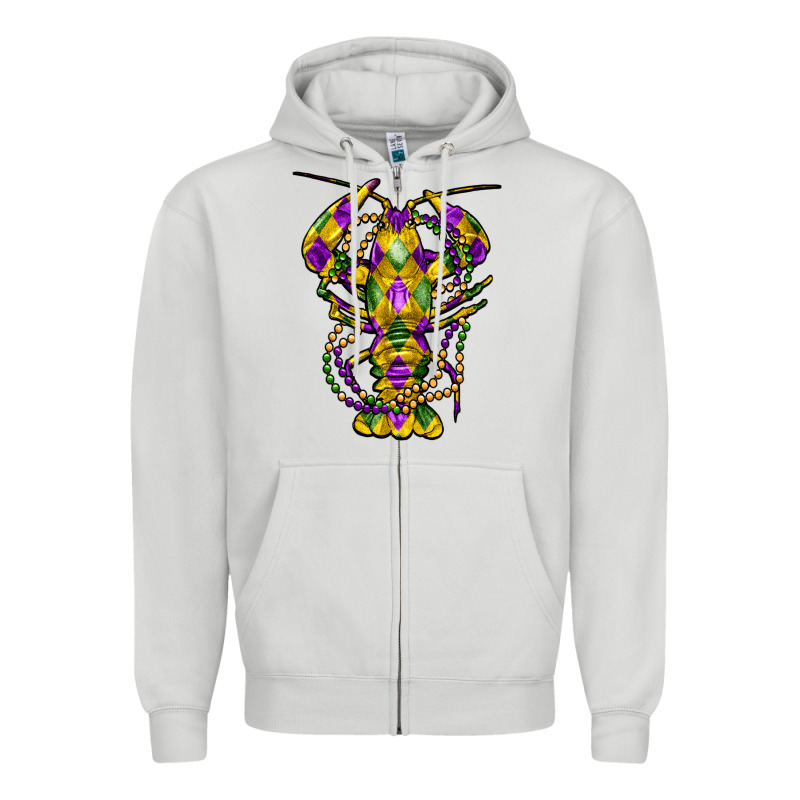 Mardi Gras Crawfish Zipper Hoodie by FaDigitalArtStudio | Teevron
