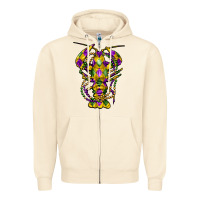 Sandshell mardi gras crawfish Zipper Hoodie - FaDigitalArtStudio