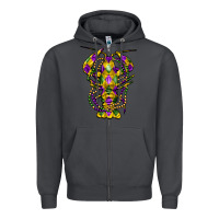 Smoke mardi gras crawfish Zipper Hoodie - FaDigitalArtStudio