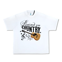 White Raised On Country Country Life Country Music Lover Urban Heavy Tee - tuanDangUi
