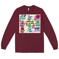 Burgundy funny office Long Sleeve Tee - TumblerDesignByShophia