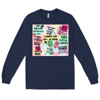 Navy funny office Long Sleeve Tee - TumblerDesignByShophia