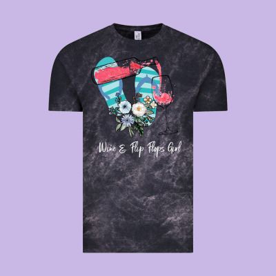 Wine Flip Flops Girl Vintage Tee Designed By Bettercallsaul