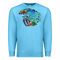 Ocean Blue beach please Premium Sweatshirt - CowhideDigitalArt