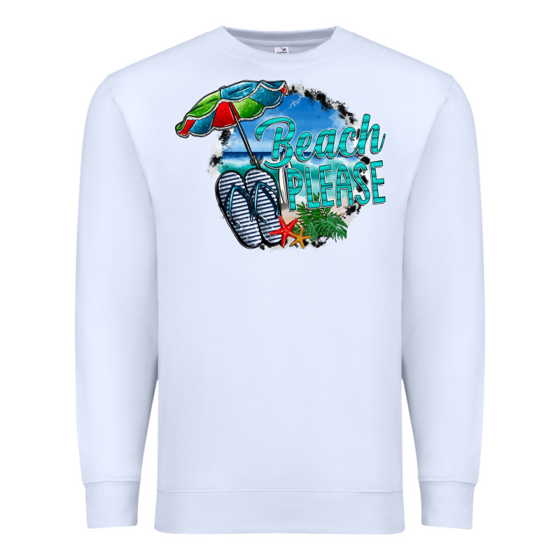 Beach Please Premium Sweatshirt by CowhideDigitalArt | Teevron