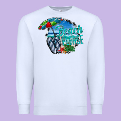 Beach Please Premium Sweatshirt Designed By Cowhidedigitalart