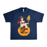 Navy sexy witch halloween costume blackcraft pumpkin wi Urban Heavy Tee - tuanDangUi
