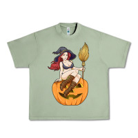 Oil Green sexy witch halloween costume blackcraft pumpkin wi Urban Heavy Tee - tuanDangUi
