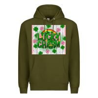 Army Green lucky charm st patricks day Premium Hoodie - FaDigitalArtStudio