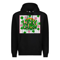 Black lucky charm st patricks day Premium Hoodie - FaDigitalArtStudio