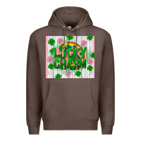 Coffee lucky charm st patricks day Premium Hoodie - FaDigitalArtStudio