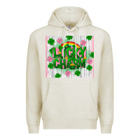 Oatmeal Heather lucky charm st patricks day Premium Hoodie - FaDigitalArtStudio