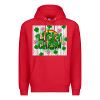 Red lucky charm st patricks day Premium Hoodie - FaDigitalArtStudio